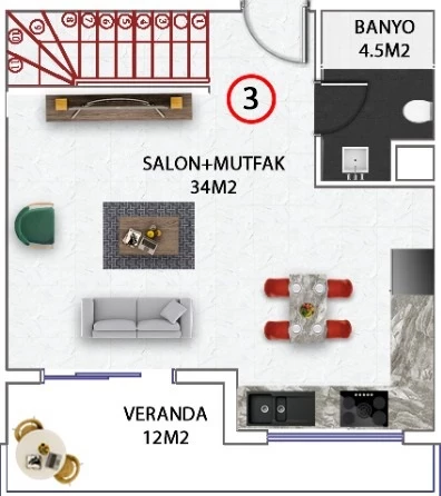 Блок А - 2+1 duplex