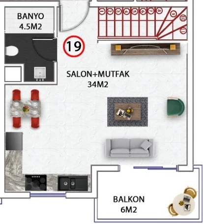 Блок В - 2+1 duplex