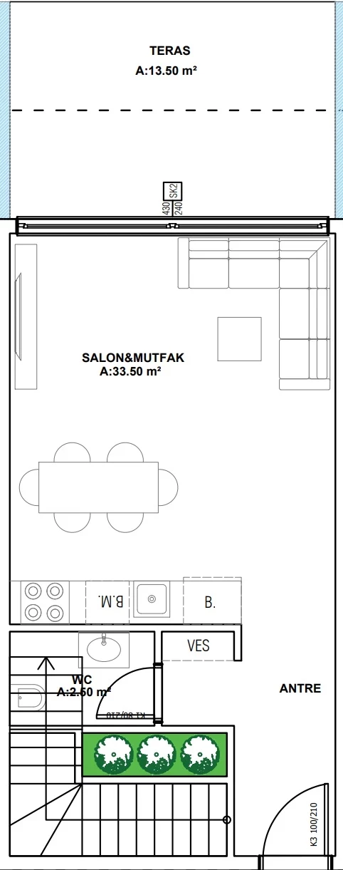 Блок А - 2+1 duplex